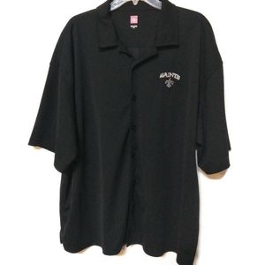 NFL New Orleans Saints Black Dress Shirt 2 XL